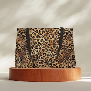 cheetah print Weekender Tote Bag, Leopard Print Tote, Animal Print Weekender Bag - Weekender Tote Bag Overnight Large Gift for Mom Teacher