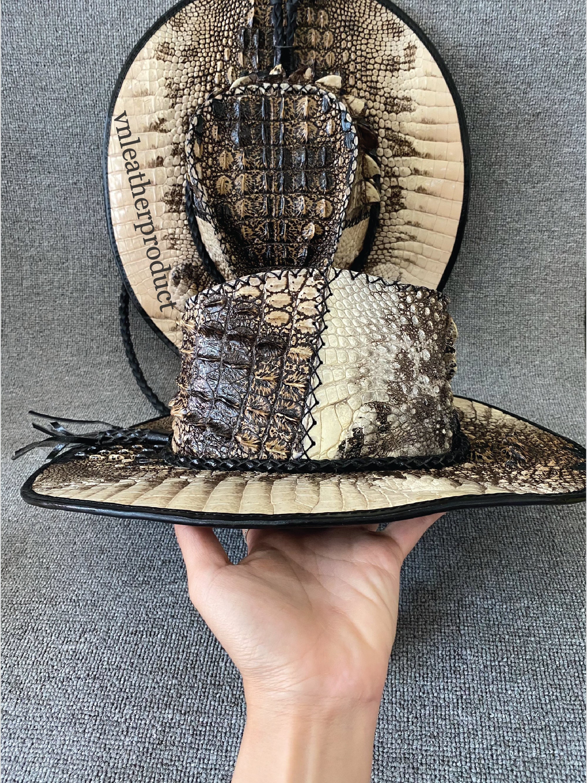 Alligator leather skin cowboy hats for men cowboy stylish | Etsy