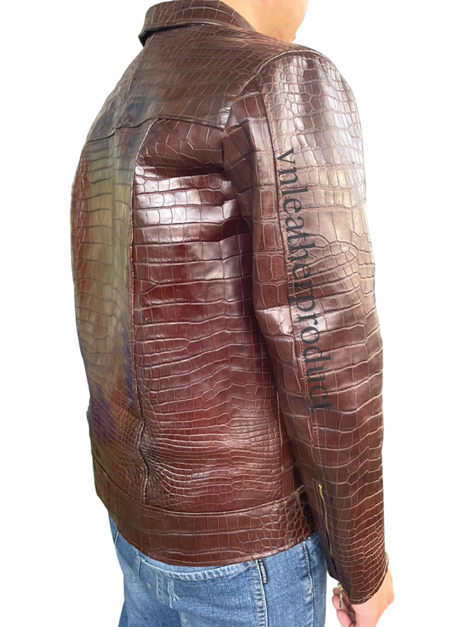 Genuine Alligator leather brown jacket Winter Fashion Jackets Etsy