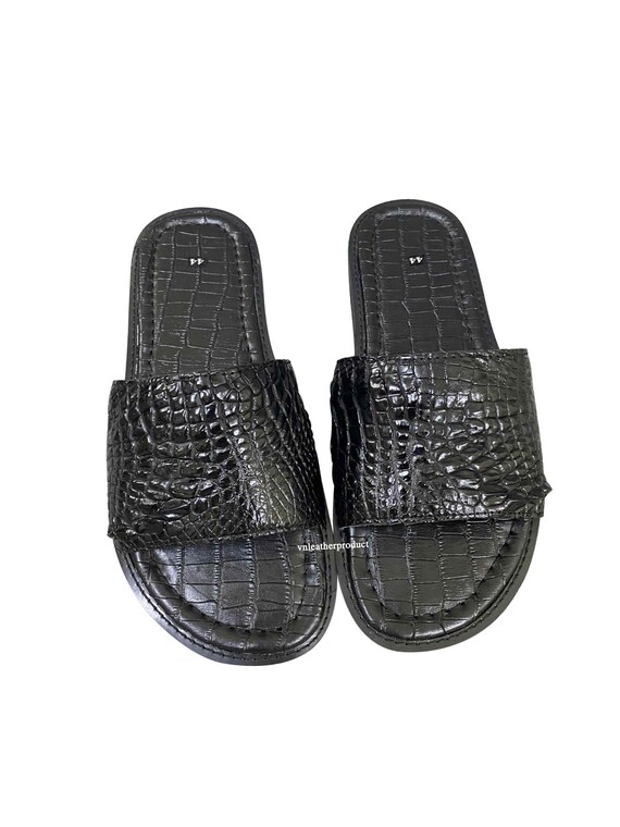 alligator skin slippers