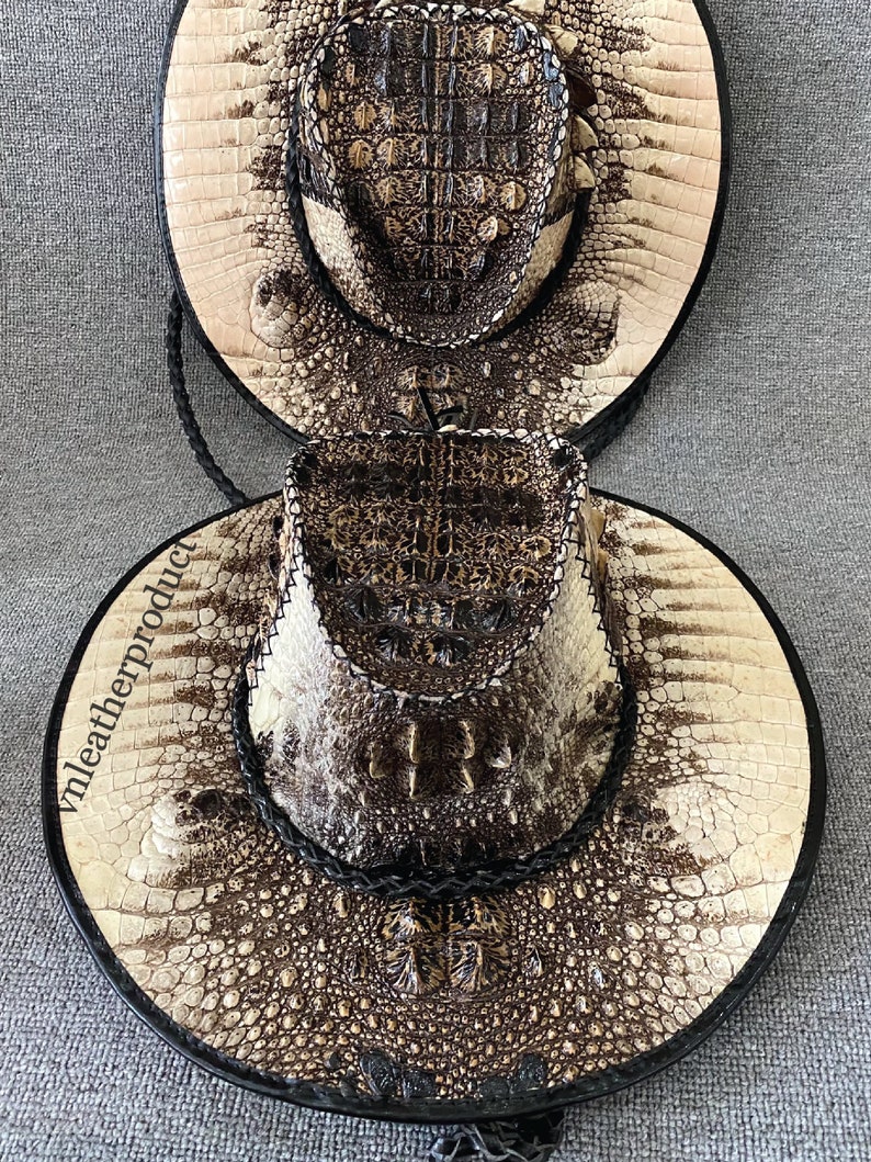 Alligator leather skin cowboy hats for men cowboy stylish | Etsy