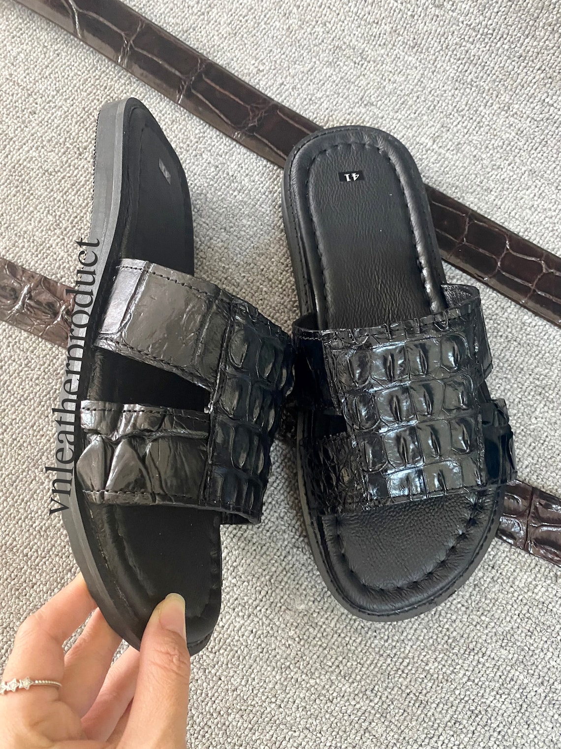 Genuine Alligator HUMPBACK slippers leather/skin flip-flop for | Etsy