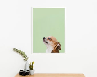 Custom Minimalist Pet Portrait | Framed Dog Portrait | Pet Commission Art | Custom Dog Picture | Custom Wall Art | Personalized Home Decor