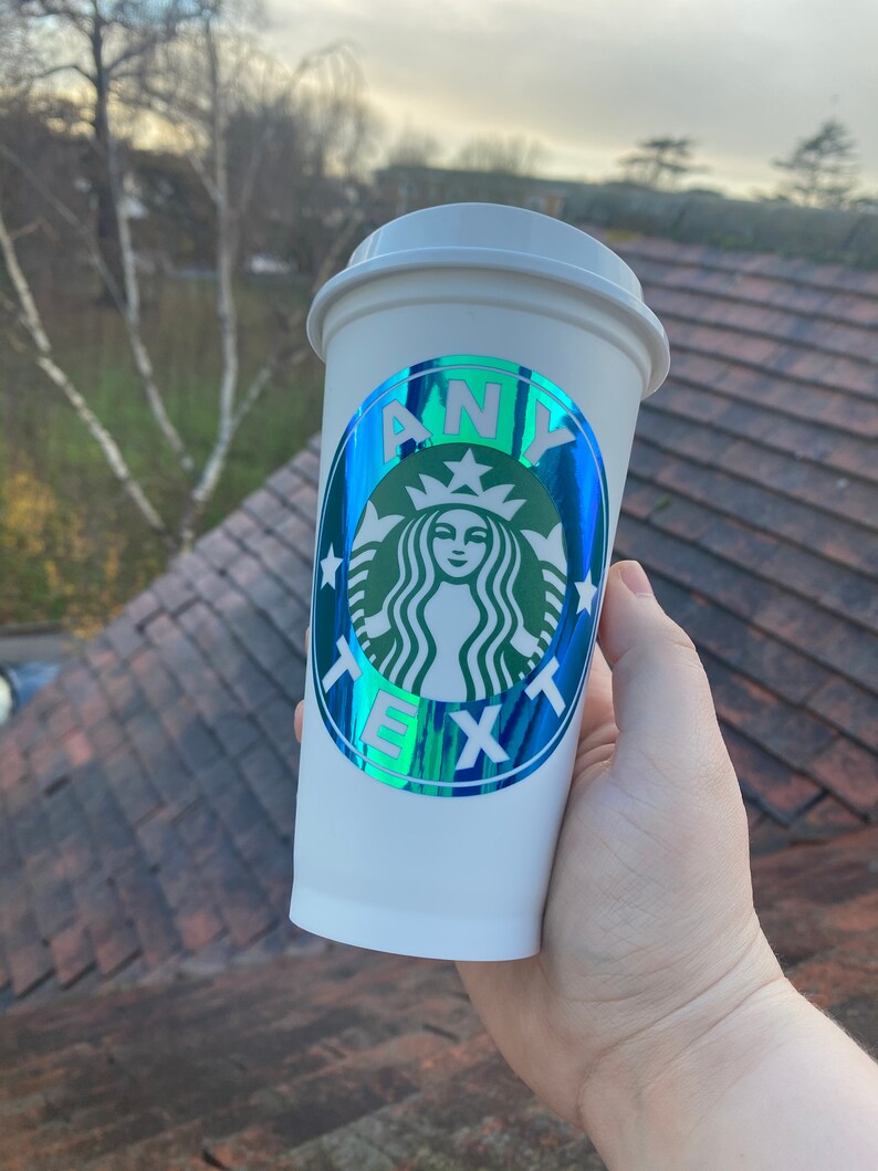 Starbucks Cup UK / Personalised Reusable Cup / Any Text Ring Etsy