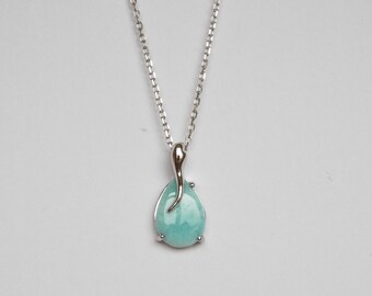 Larimar Necklace sterling silver genuine gemstone