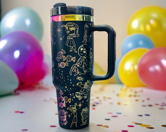 Inside Out 40 OZ Rainbow Engraved Tumbler