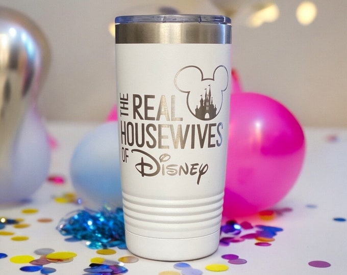 Real Housewives of Disney Tumbler Stemless Wine Glass Water Bottle