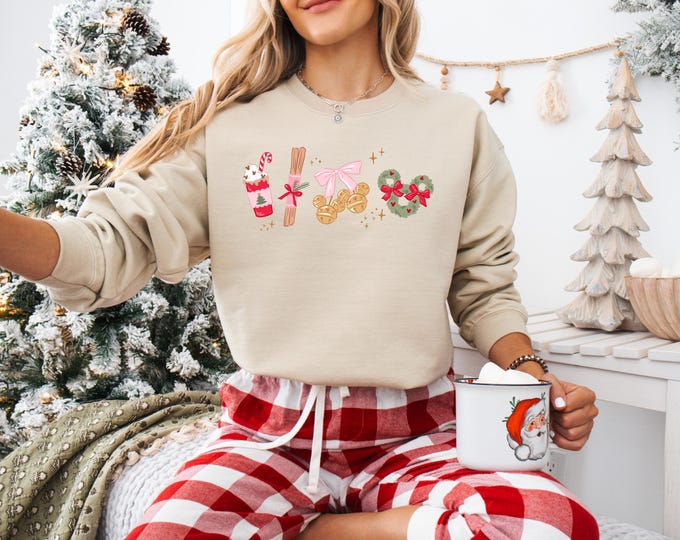 Disney Christmas Coquette Sweatshirt Mickey Park Shirt