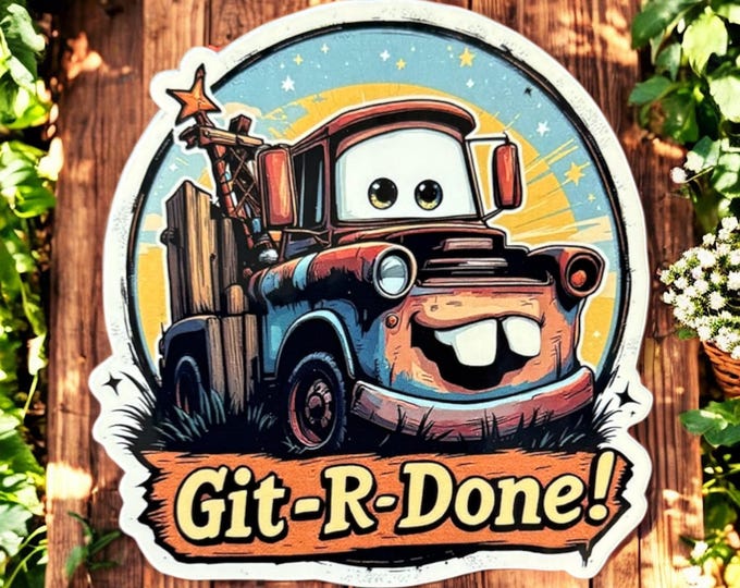 Disney Cars Mater Sticker Laptop Tumbler Sticker