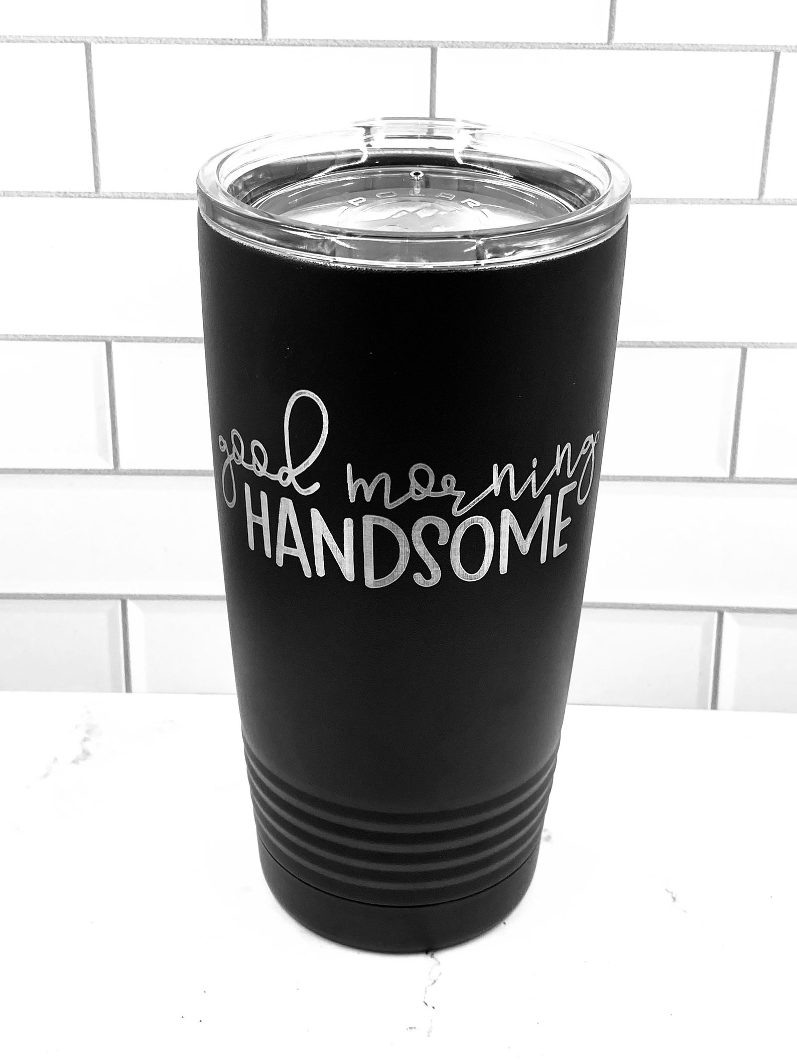 His Hers 20 Oz Tumbler Good Morning Handsome Hello Etsy