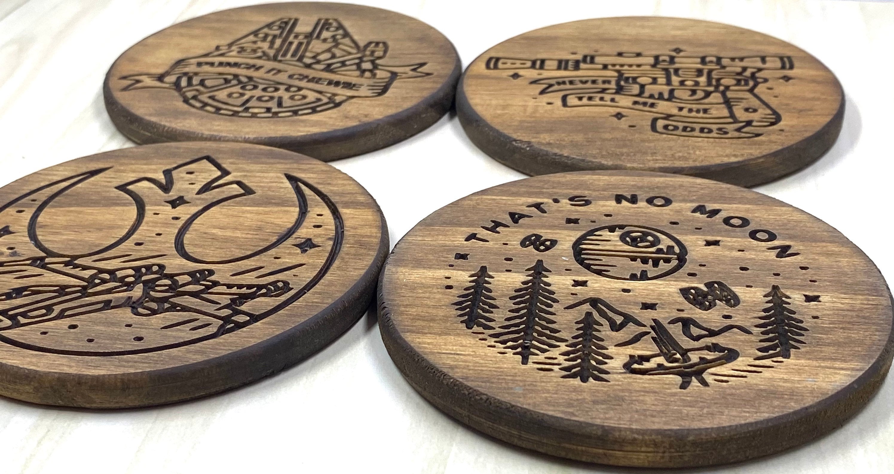 Star Wars Inspired Wood Coaster Set