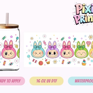 Cartoon Doll  16 OZ UV DTF Tumbler Wrap Same Day Print Cup Decal