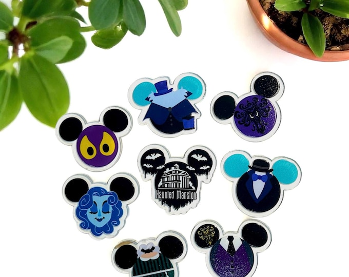 Disney Haunted Mansion Magnet Set of 8 Refrigerator Office Decor