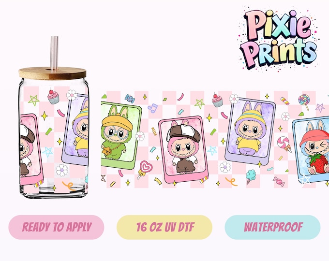 Cartoon Doll 16 OZ UV DTF Tumbler Wrap Same Day Print Cup Decal