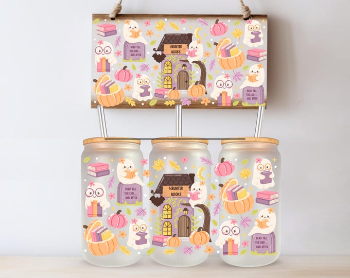 Halloween UV DTF Cup Wrap Same Day Print Libbey Tumbler