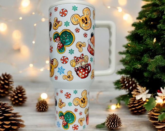 Disney Christmas Snacks 40 OZ Tumbler Simple Modern Style