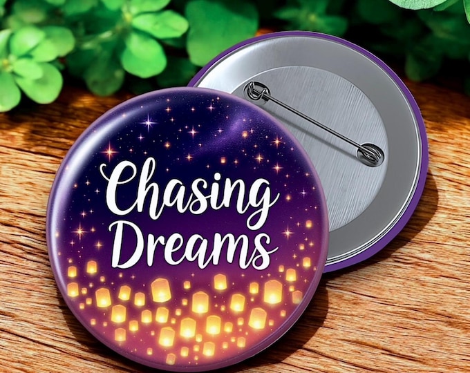 Disney Rapunzel Tangled Button Chasing Dreams Pin