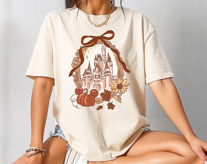 Disney Mickey Fall Castle T-Shirt Comfort Color Shirt