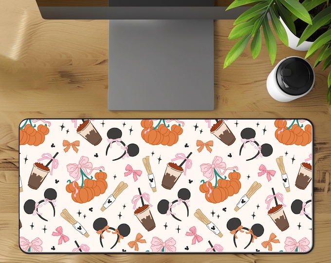 Disney Mickey Fall Desk Mat Coquette Office Mouse Pad Decor