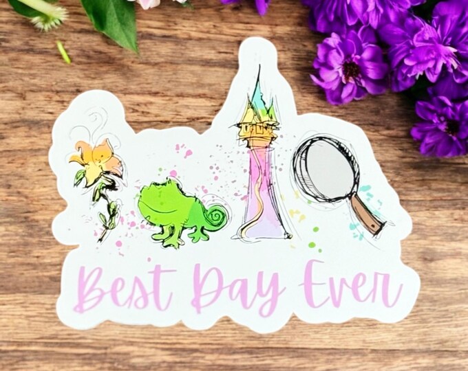 Disney Rapunzel Tangled Best Day Ever Sticker Laptop Sticker