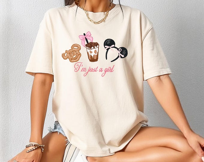 Disney Mickey Coquette T-Shirt Just a Girl Comfort Color Shirt