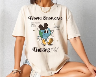 Disney Epcot Comfort Color T-Shirt World Showcase Walking Club Shirt