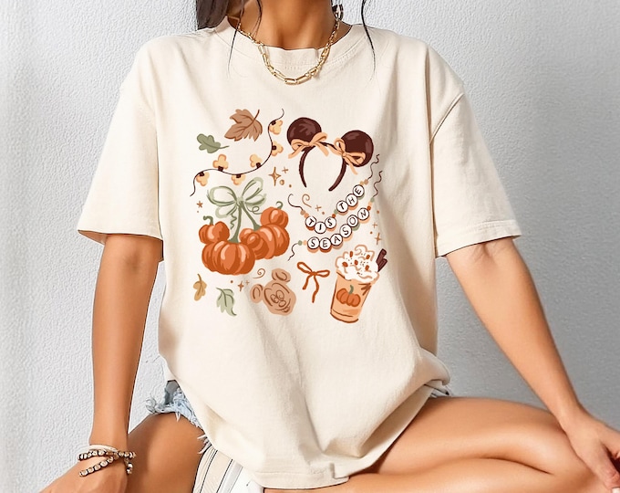 Disney Mickey Fall Pumpkin Halloween T-Shirt Comfort Colors