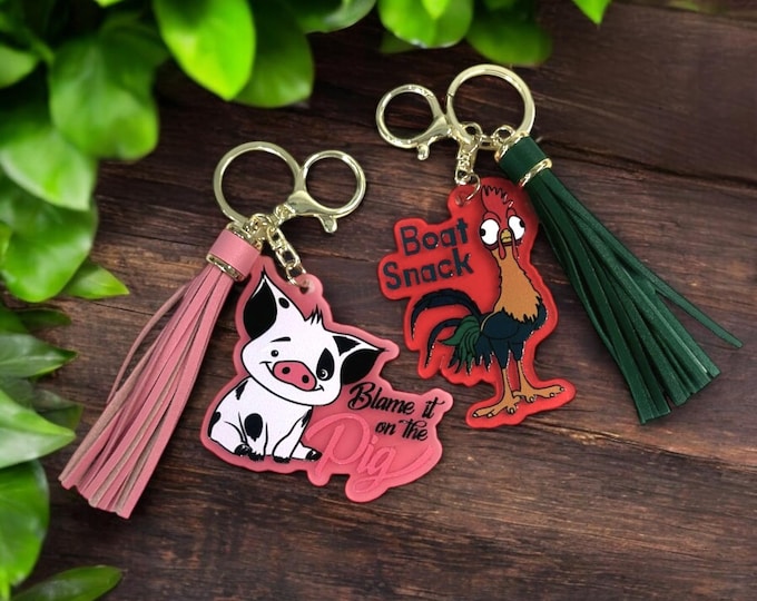 Disney Moana Keychain Bag Tag Hei Hei Pua Tag