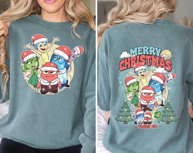 Inside Out Christmas Emotions Sweatshirt T-Shirt Comfort Color