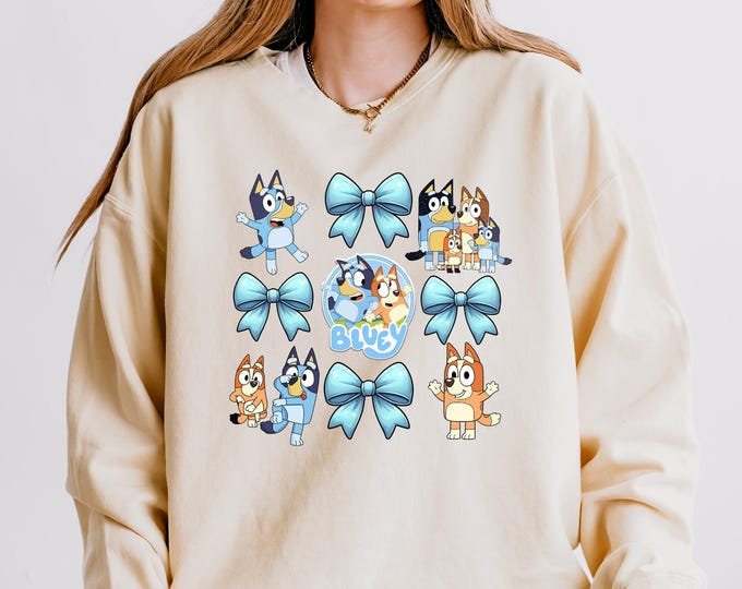 Disney Bluey Coquette Sweatshirt Comfort Colors