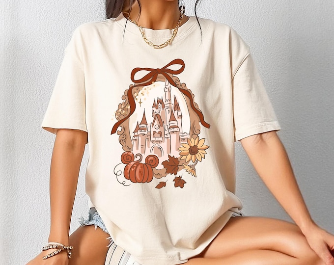 Disney Fall Castle T-Shirt Comfort Color Halloween Tee