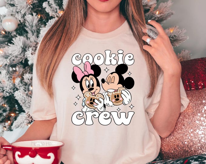 Mickey Minnie Cookie Crew T-Shirt Comfort Colors