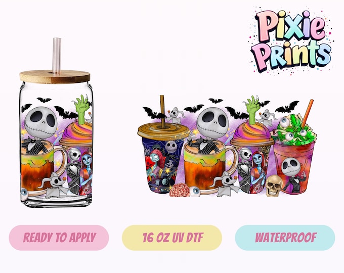 Nightmare UV DTF Tumbler Wrap Same Day Cup Sticker