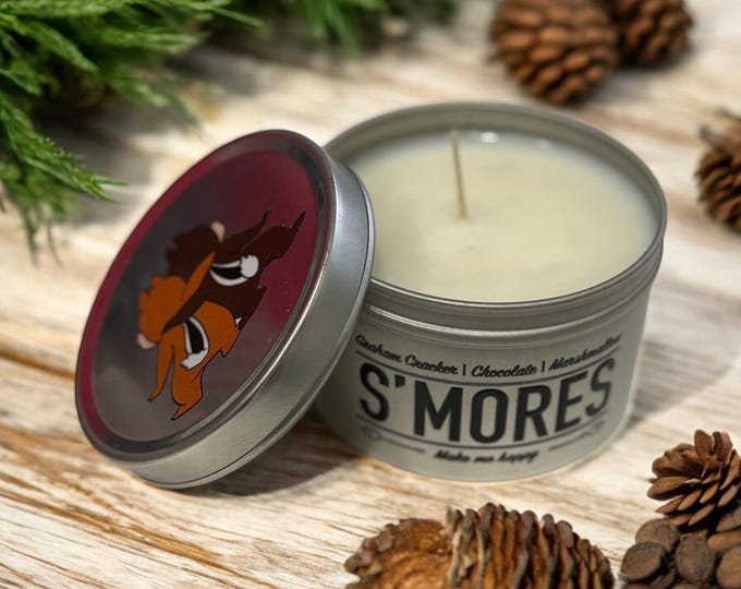 Disney Chip Dale Smores Candle Camping Candle Tin