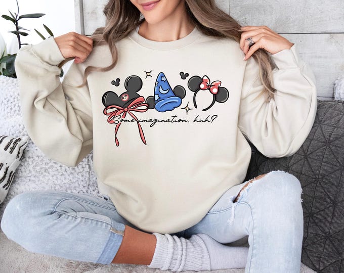 Disney Fantasmic Mickey Sweatshirt Some Imagination Shirt