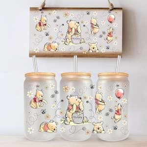 Disney Pooh Kaffee UV DTF Becher Wrap Same Day Print Cup Aufkleber