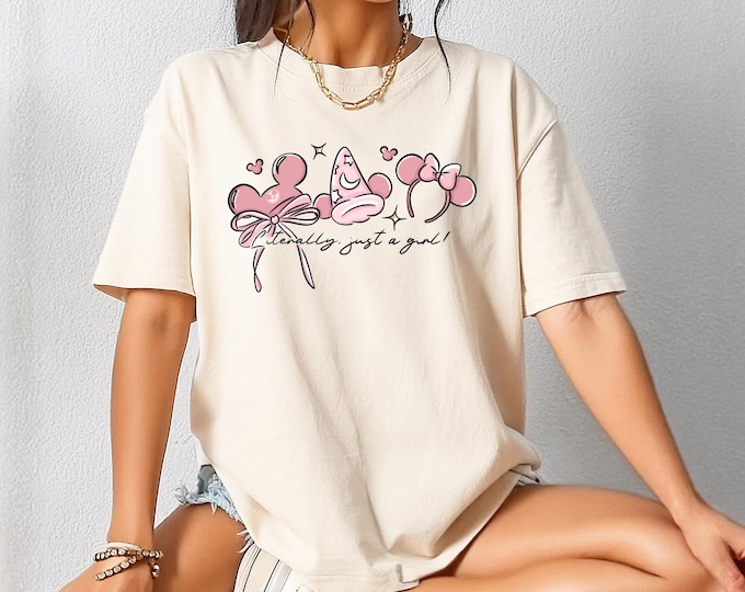 Disney Inspired Just a Girl T-Shirt Comfort Color Shirt