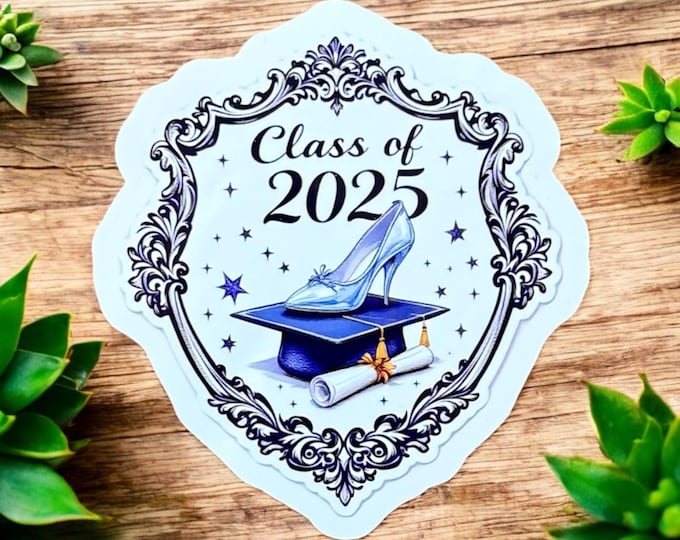 Disney Class of 2025 Sticker Cinderella Castle Graduation