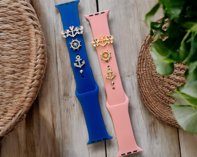 Disney Cruise Apple Watch Band with Charms Mickey Minnie Jewelry