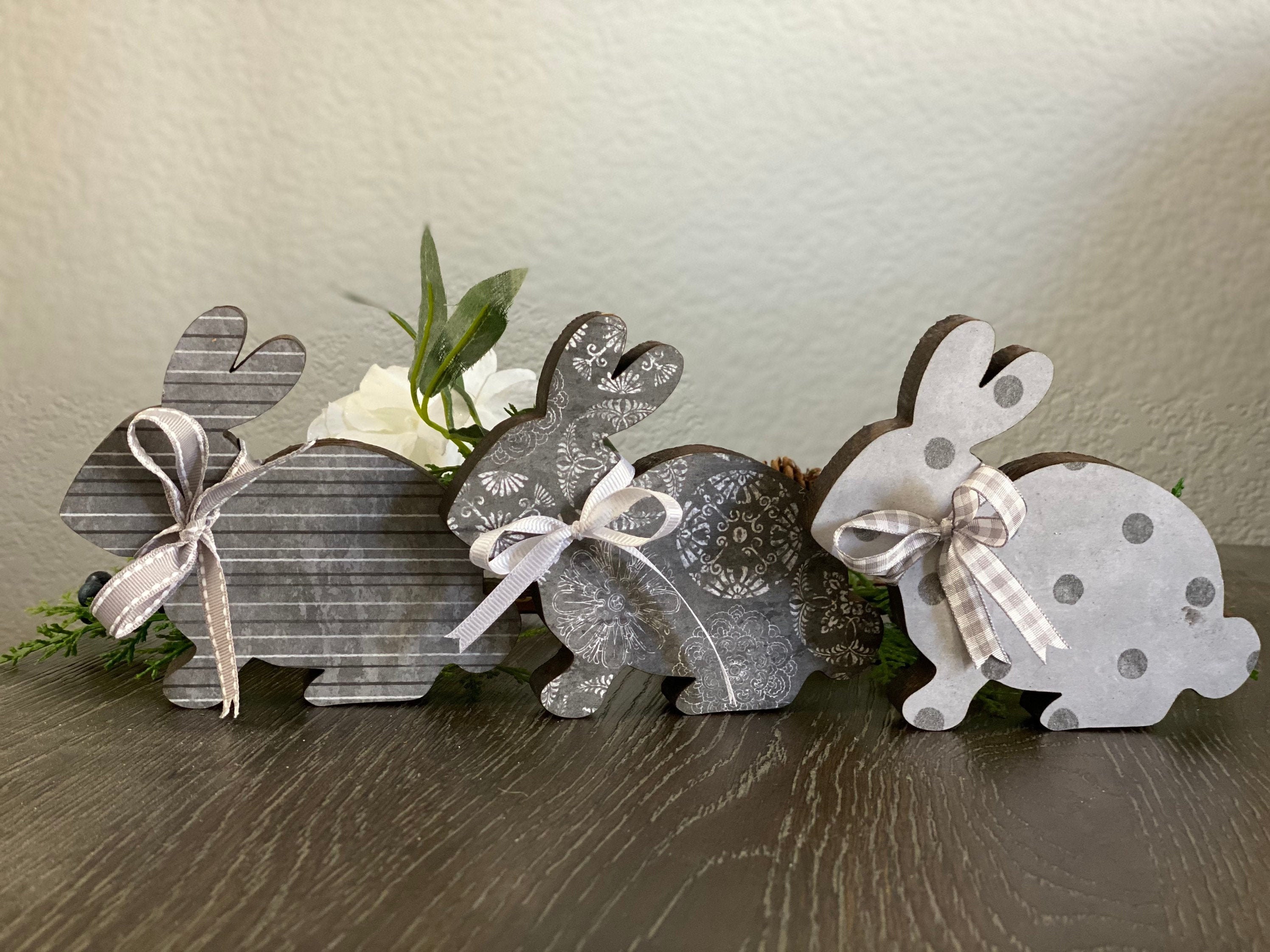 Farmhouse Wood Easter Bunny Rustic Home Decor