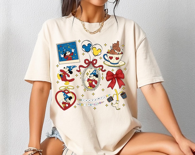 Disney Mickey Fantasmic T-Shirt Comfort Color Fantasia Coquette