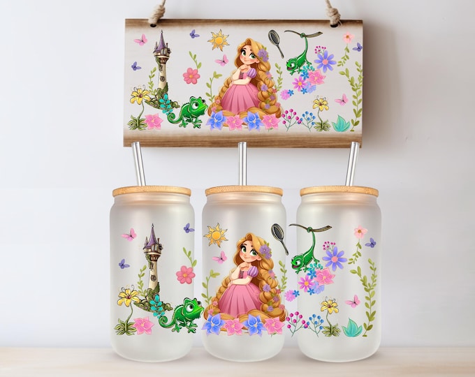 Disney Princess Rapunzel UV DTF Cup Wrap Same Day Print Tumbler Decal