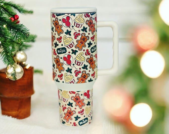 Gingerbread Mickey Minnie 40 OZ Tumbler Simple Modern Style