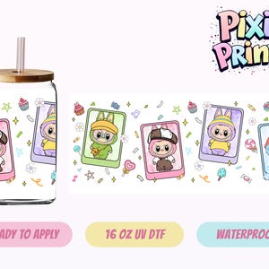 Cartoon Doll  16 OZ UV DTF Tumbler Wrap Same Day Print Cup Decal