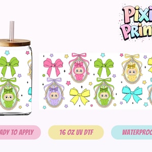 Cartoon Doll  16 OZ UV DTF Tumbler Wrap Same Day Print Cup Decal