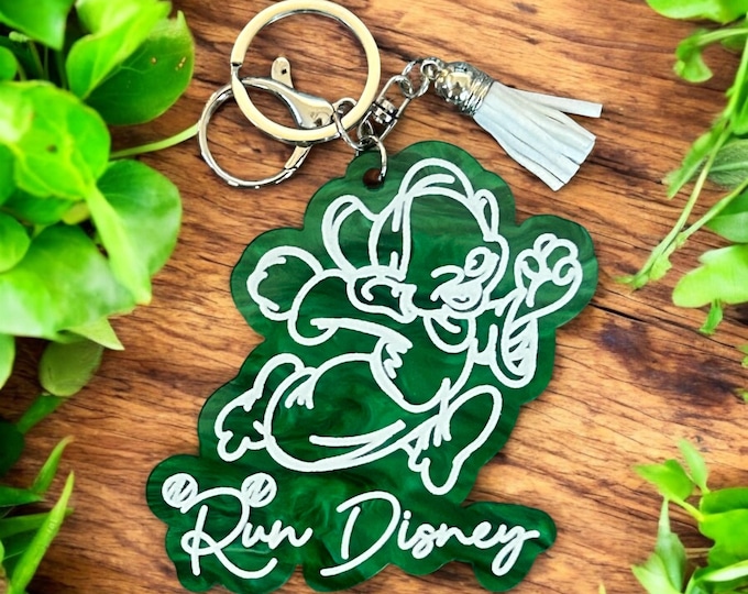 Run Disney Minnie Dumbo Dopey Bag Tag Keychain