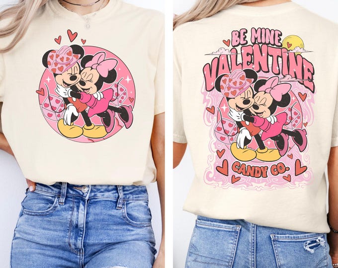 Disney Valentine Mickey Minnie Comfort Color T-Shirt
