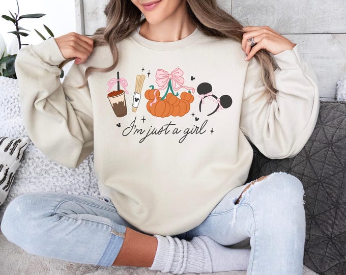 Disney Mickey Fall Crewneck Sweatshirt Pumpkin Shirt