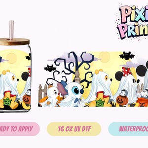 Disney Halloween UV DTF Tumbler Wrap Same Day Print Cup Sticker