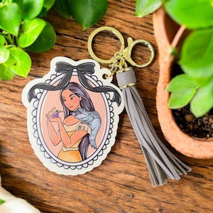 Disney Pocahontas Inspired Bag Tag Keychain